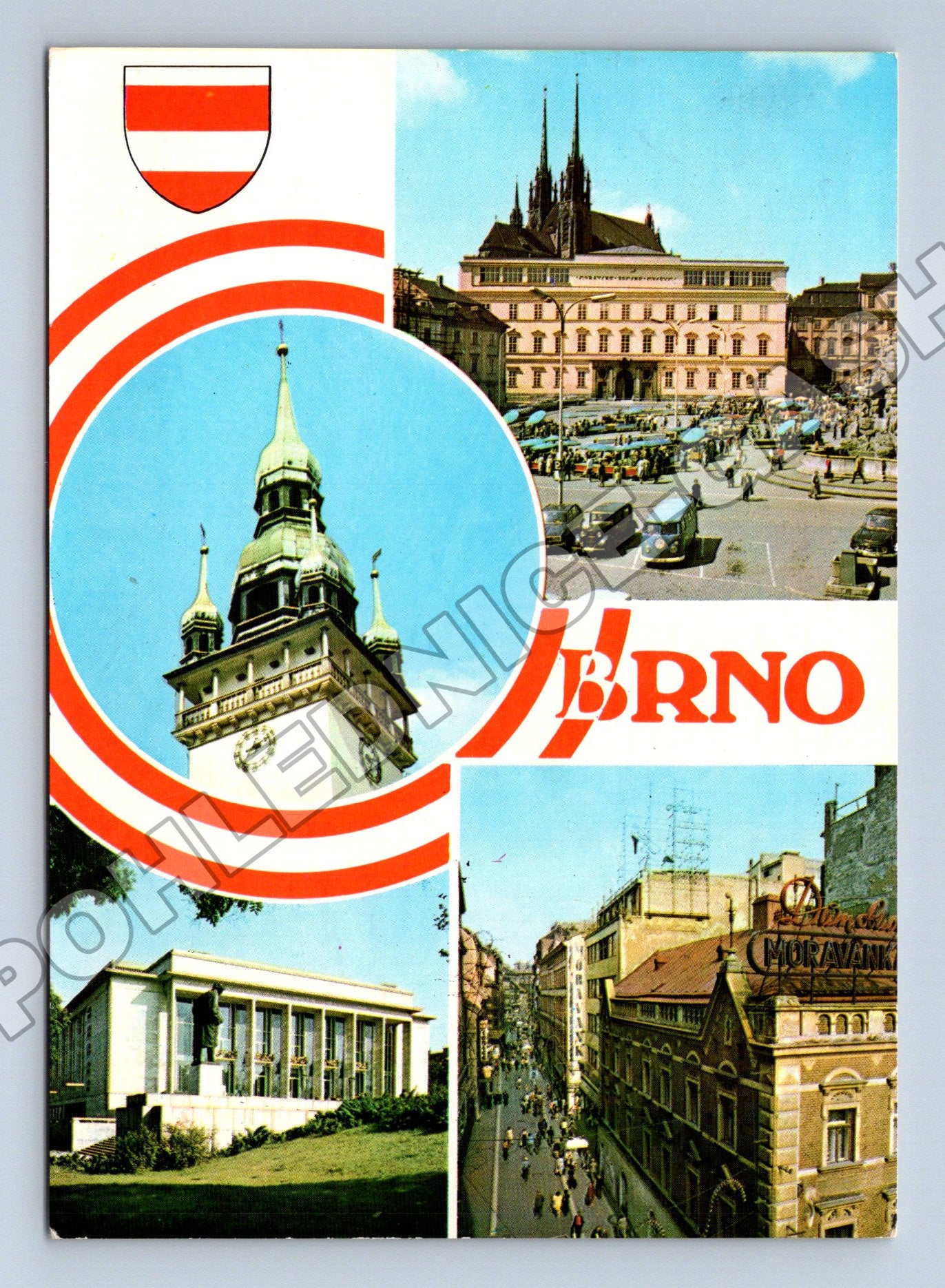 Pohlednice Brno koláž památek 1969 (M35033)