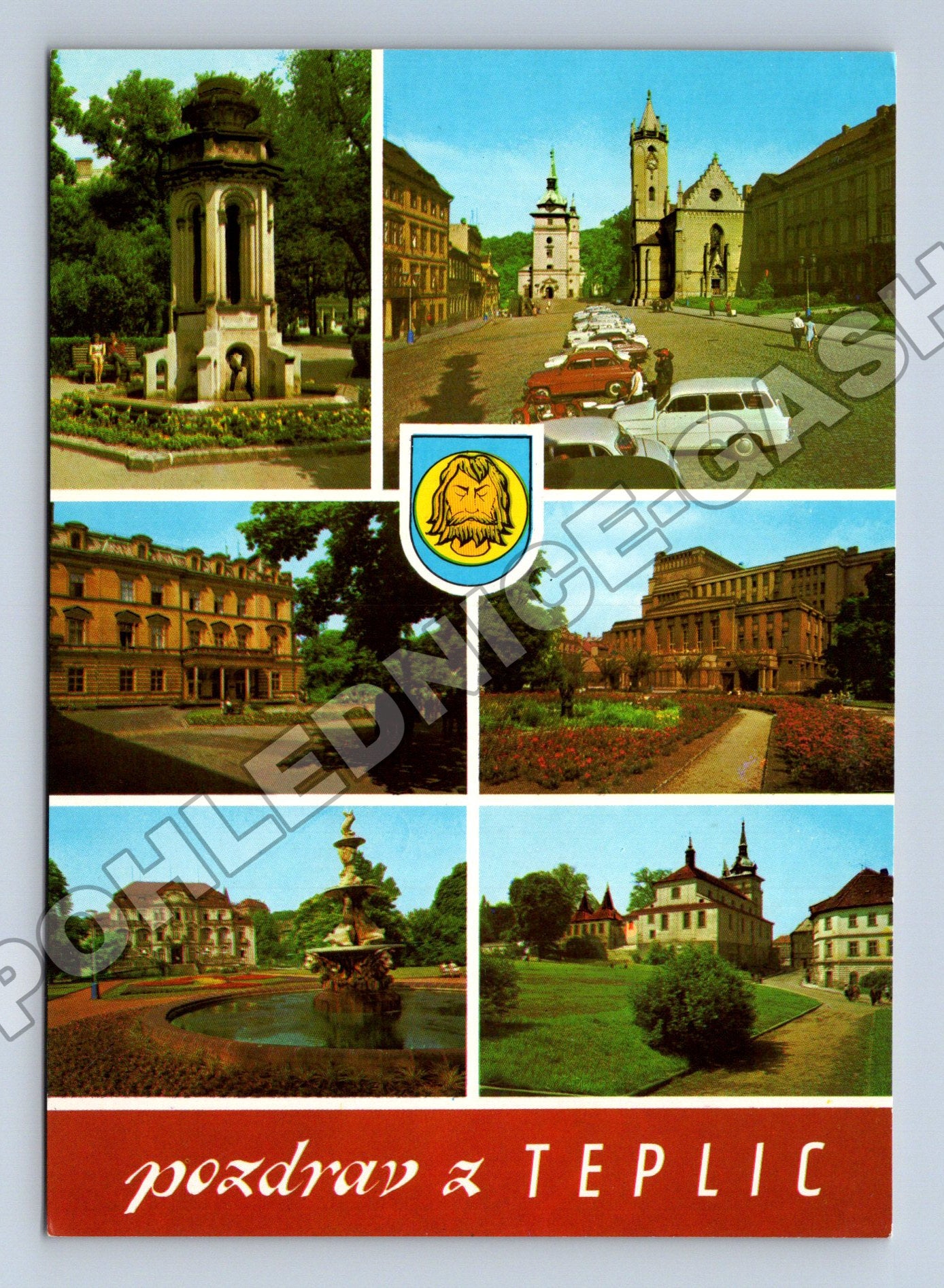 Pohlednice Teplice koláž městských motivů (M35041)