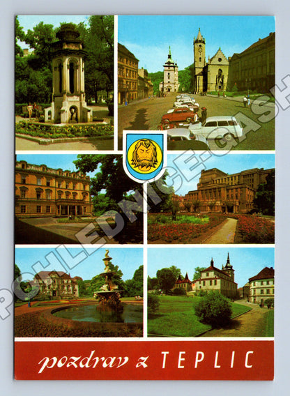 Pohlednice Teplice koláž městských motivů (M35041)