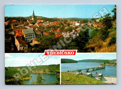Pohlednice Třebíčsko Třebíč a Dalešice přehrada (M35043)