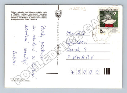 Pohlednice Třebíčsko Třebíč a Dalešice přehrada (M35043)