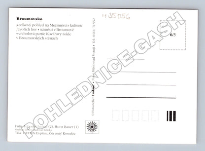 Pohlednice Broumovsko kombinace krajiny a města (M35056)