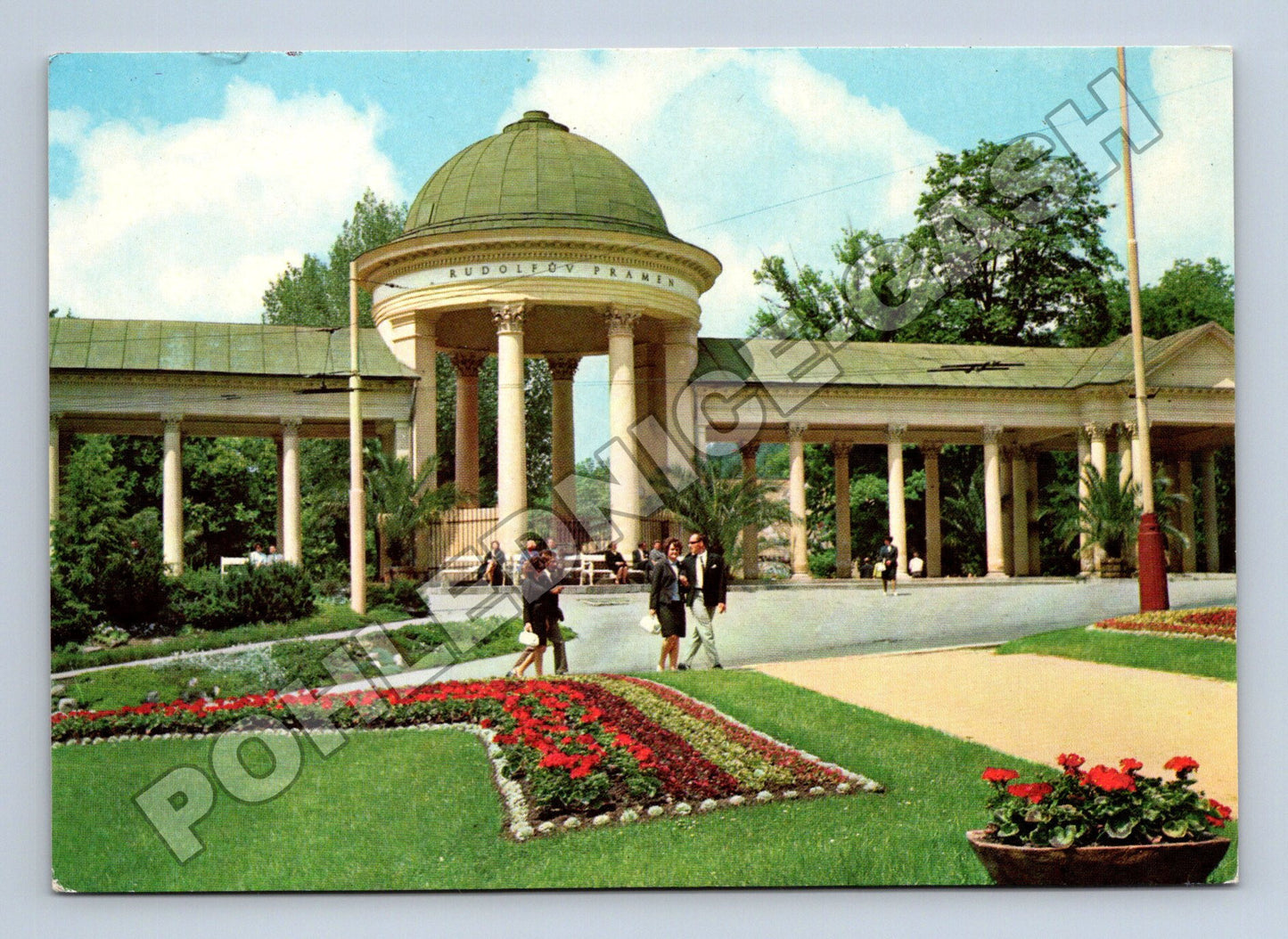 Pohlednice Mariánské Lázně Rudolfův pramen kolonáda (M35077)