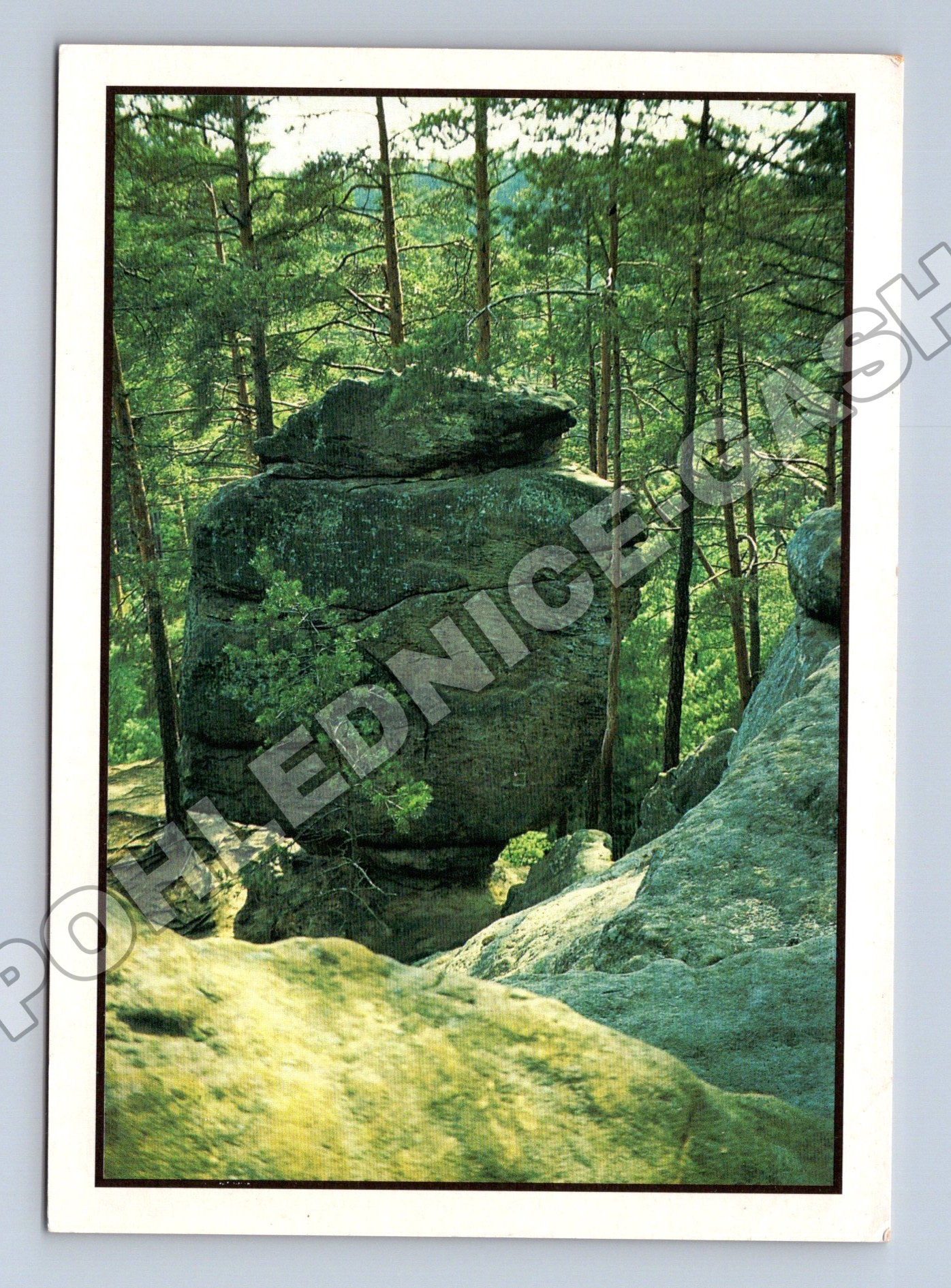 Pohlednice Bor u Skutče Kolumbovo vejce pískovcový útvar 1993 (M35079)