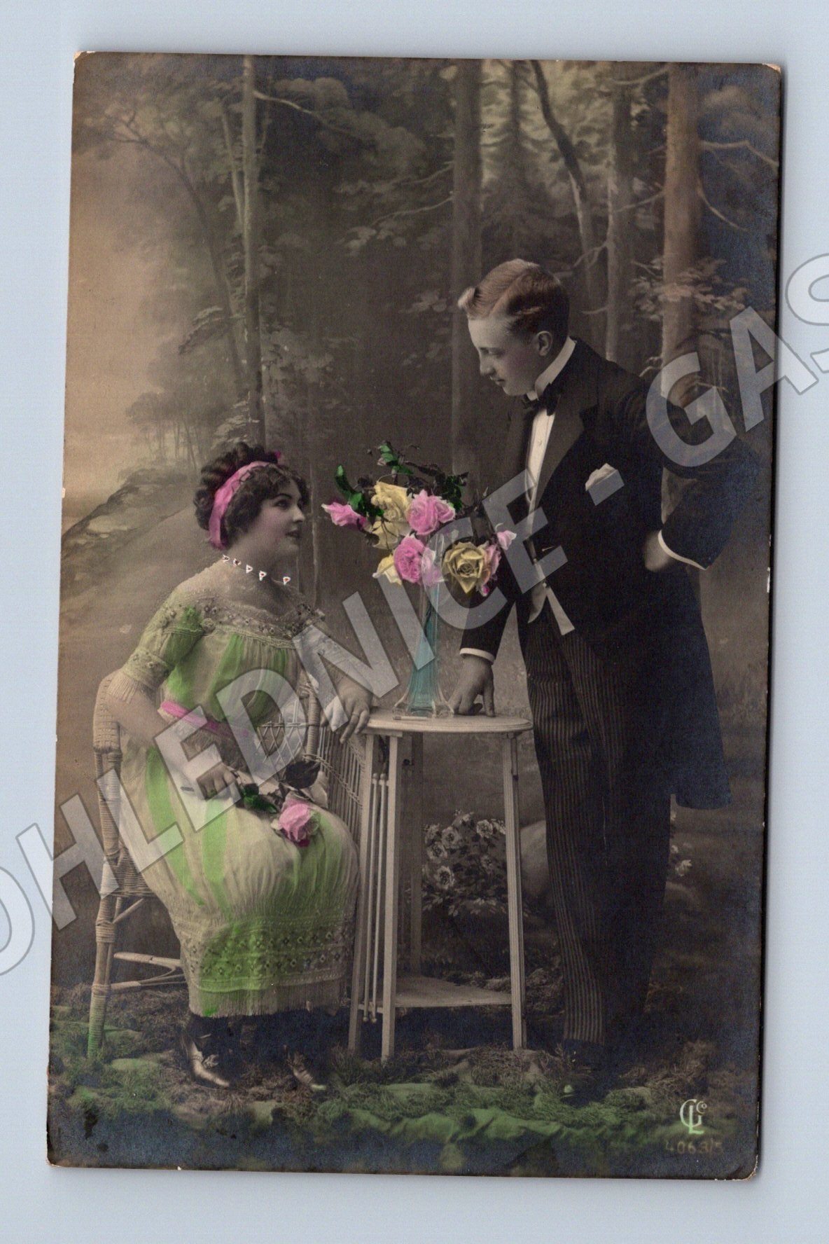 Pohlednice romantická scéna RU Morava (M3508)