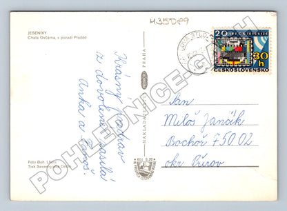 Pohlednice Jeseníky Chata Ovčárna Praděd 1973 (M35089)