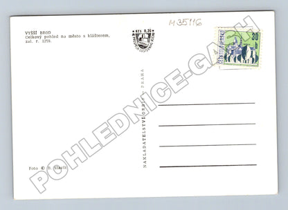Pohlednice Vyšší Brod celkový pohled s klášterem (M35116)