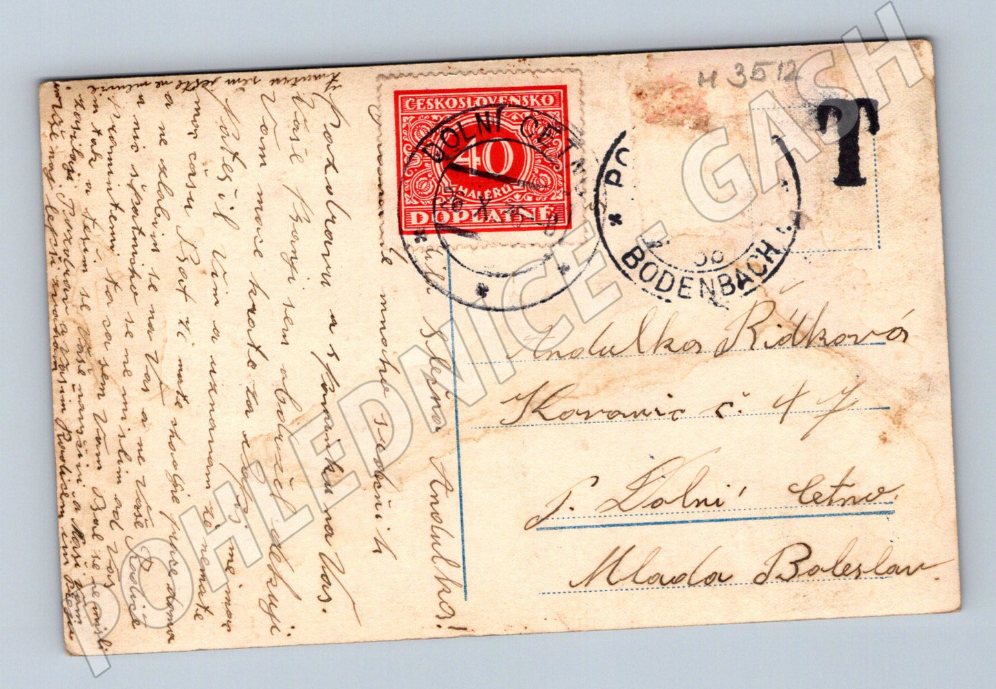 Pohlednice romantický pár kolor ČSR do 1950 (M3512)