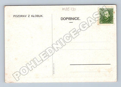 Pohlednice Klobuky pole s výhledem na obec ca 1920s (M35130)