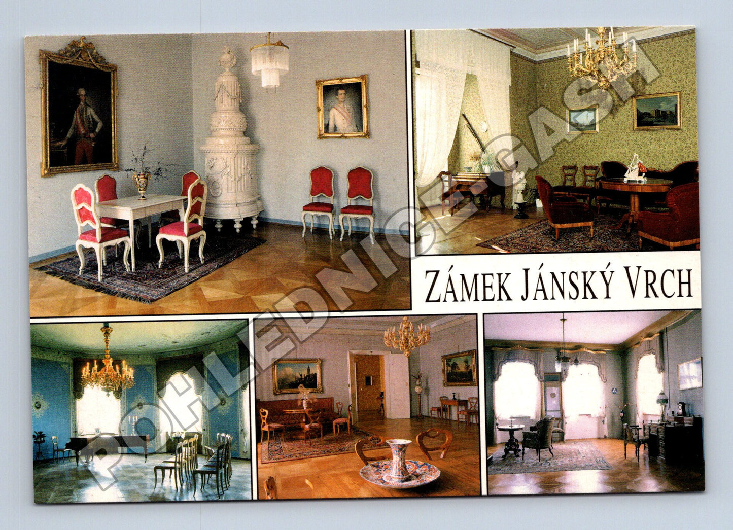 Pohlednice Zámek Jánský Vrch interiéry (M35136)