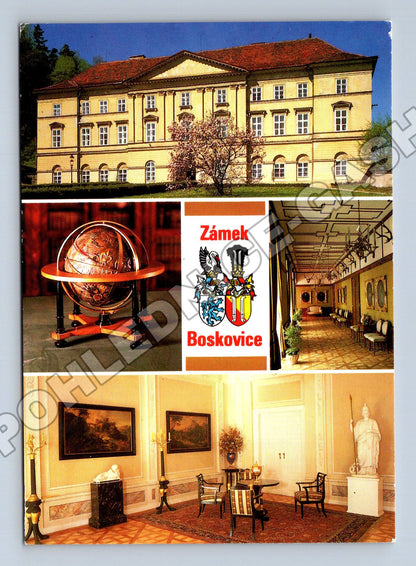 Pohlednice Boskovice zámek interiér 1989 (M35138)