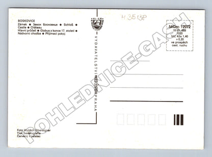 Pohlednice Boskovice zámek interiér 1989 (M35138)