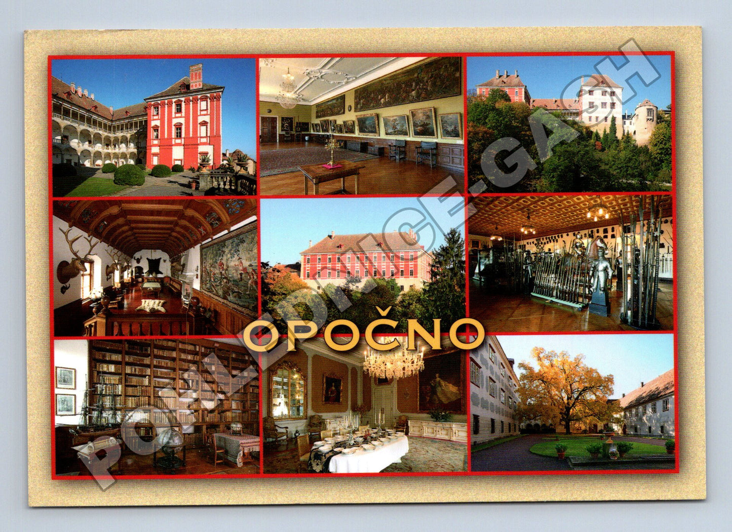 Pohlednice Opočno Zámek koláž (M35141)