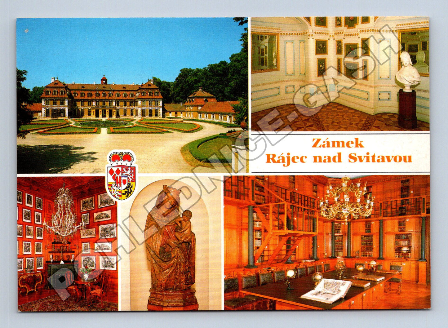 Pohlednice Rájec nad Svitavou zámek interiéry (M35142)
