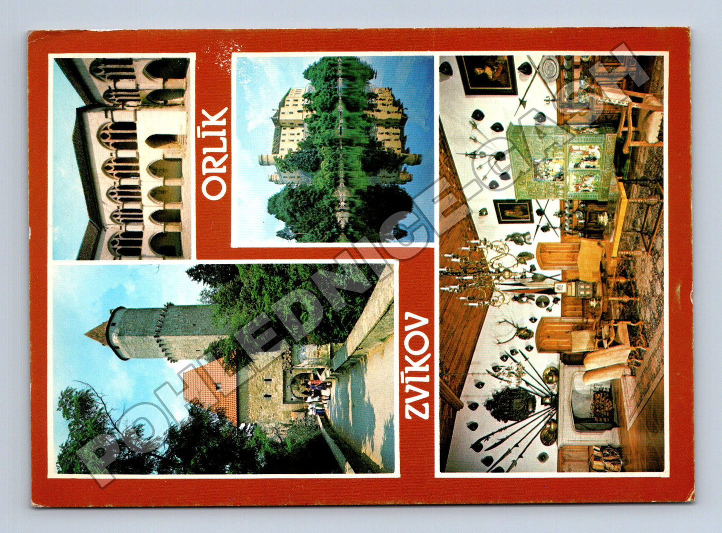 Pohlednice Orlík Zvíkov interiér 1972 (M35143)