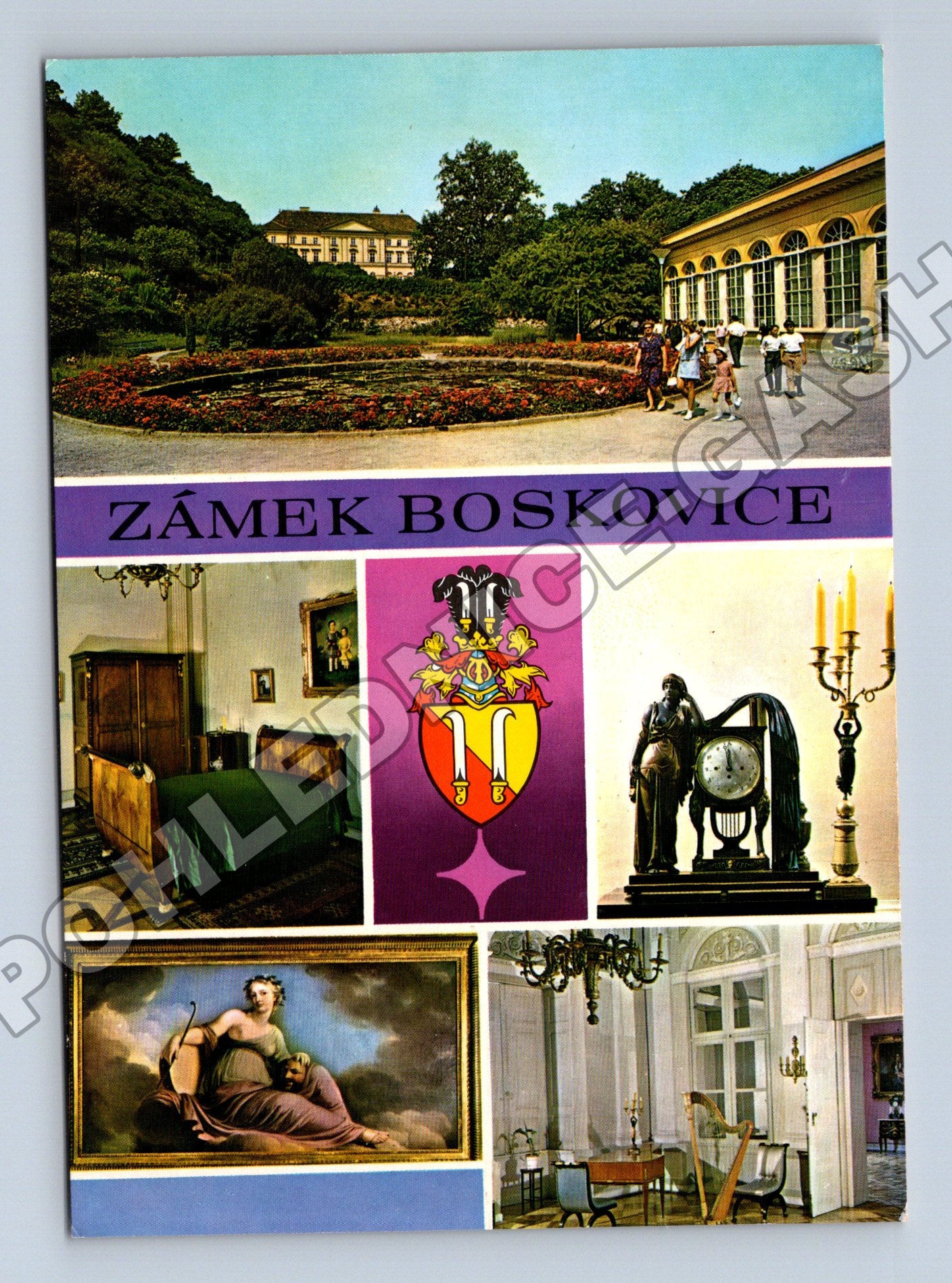 Pohlednice Boskovice zámek koláž (M35144)