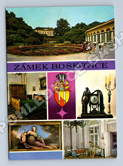 Pohlednice Boskovice zámek koláž (M35144)