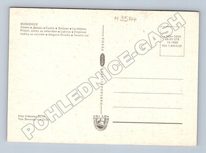 Pohlednice Boskovice zámek koláž (M35144)