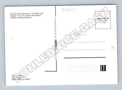 Pohlednice Hrad Křivoklát celkový pohled a interiéry (M35151)