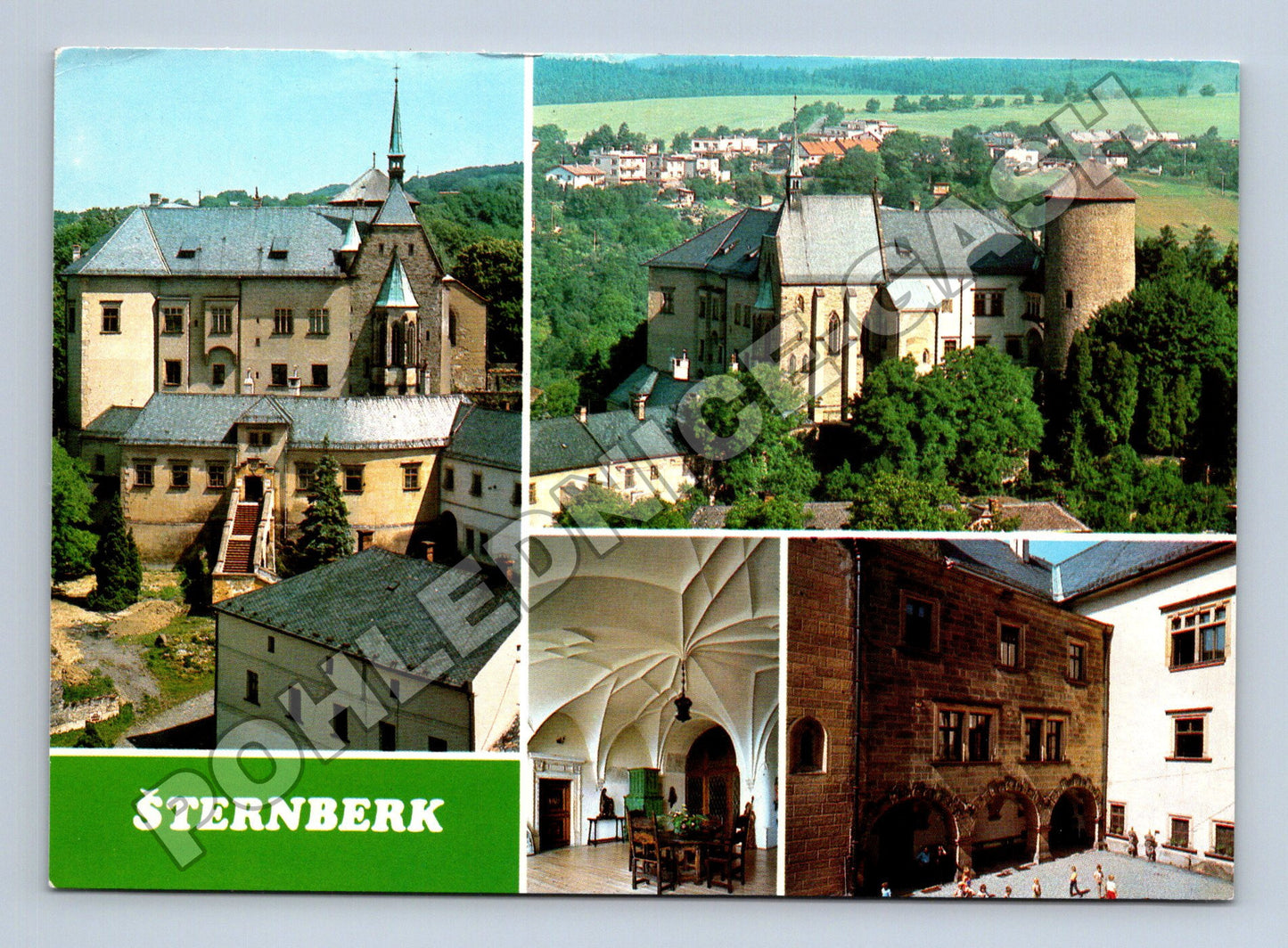 Pohlednice Šternberk hrad více záběrů (M35153)