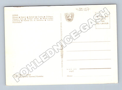 Pohlednice Zámek Lešná 1975 (M35157)