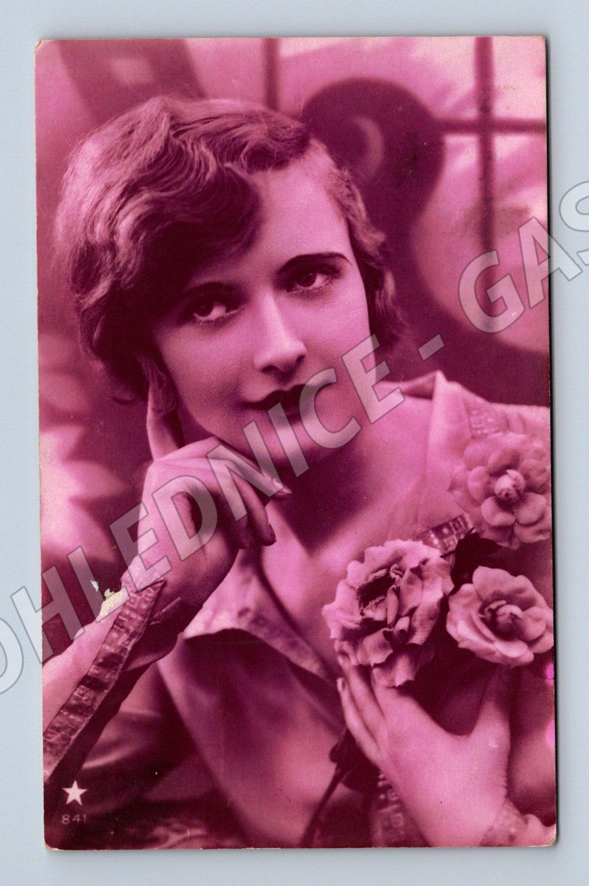 Pohlednice herečka 1928 kolor známka ČSR (M3516)