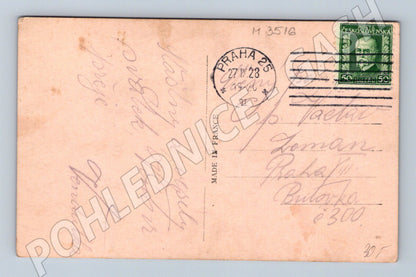 Pohlednice herečka 1928 kolor známka ČSR (M3516)