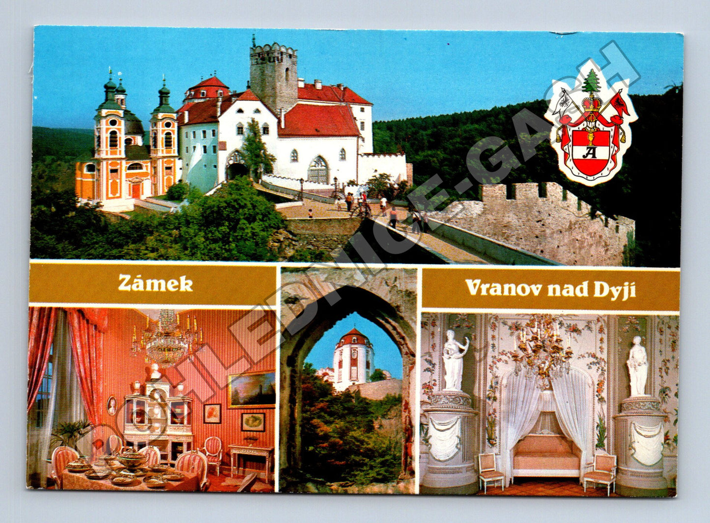 Pohlednice Vranov nad Dyjí zámek a interiéry (M35165)