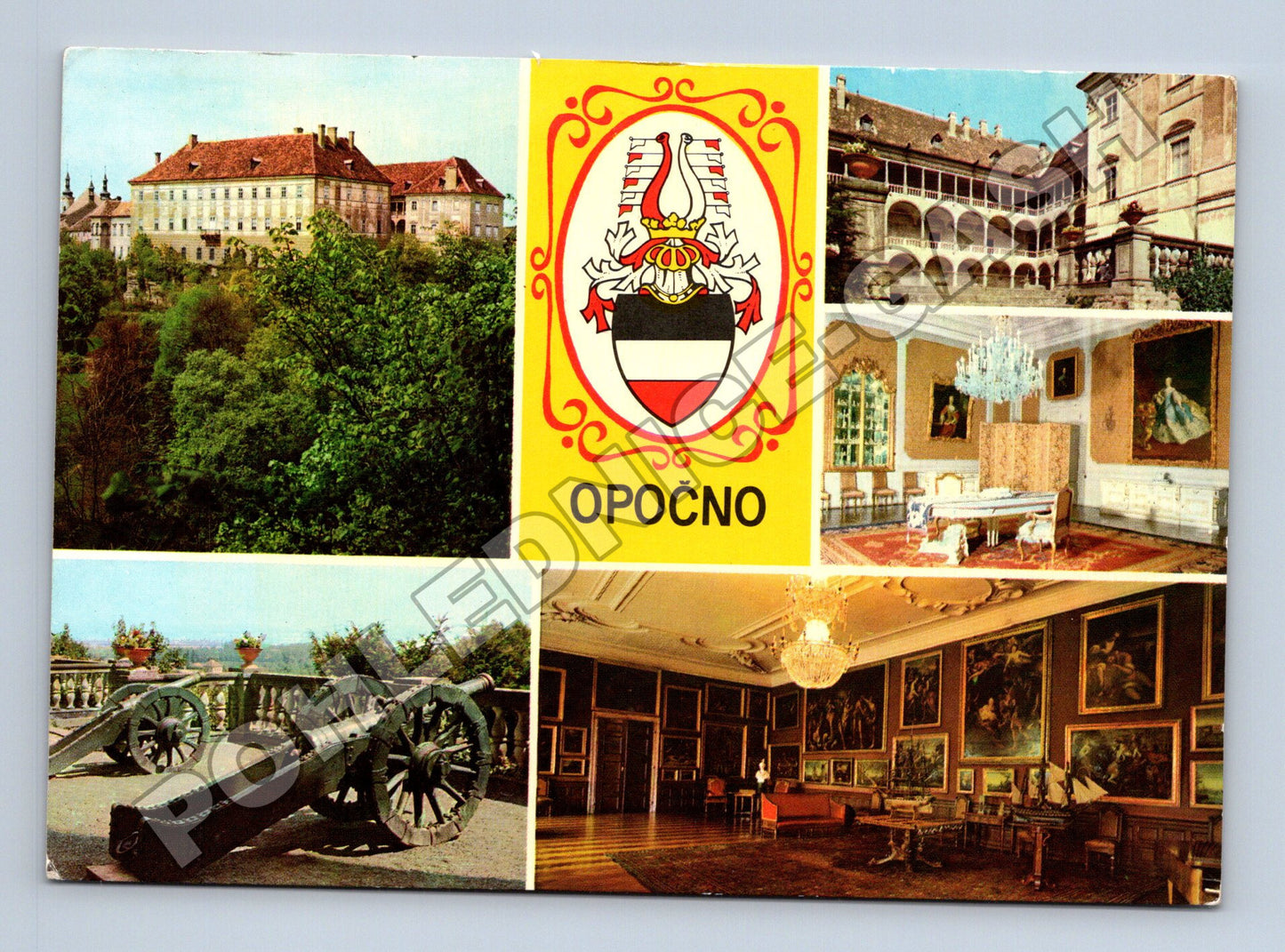 Pohlednice Opočno zámek a interiéry 1970 (M35180)