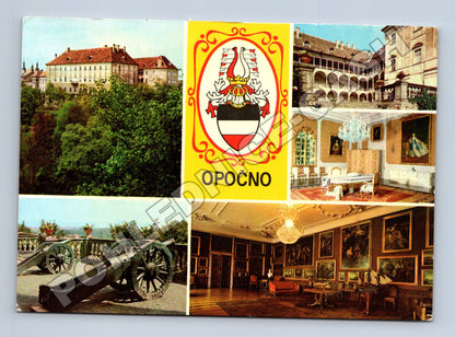 Pohlednice Opočno zámek a interiéry 1970 (M35180)