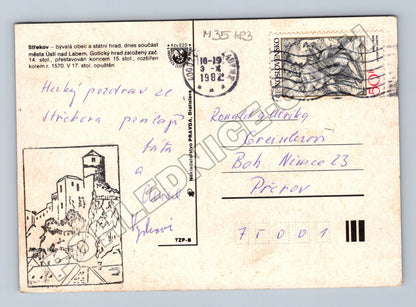 Pohlednice Střekov hrad a interiéry 1982 (M35183)