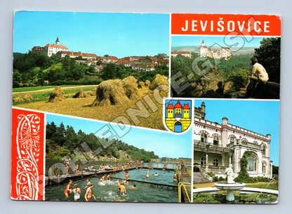 Pohlednice Jevišovice zámek koupaliště (M35185)