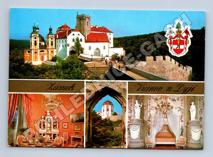 Pohlednice Vranov n. Dyjí zámek interiér 1985 (M35188)