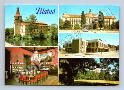 Pohlednice Blatná zámek a město 1985 (M35190)