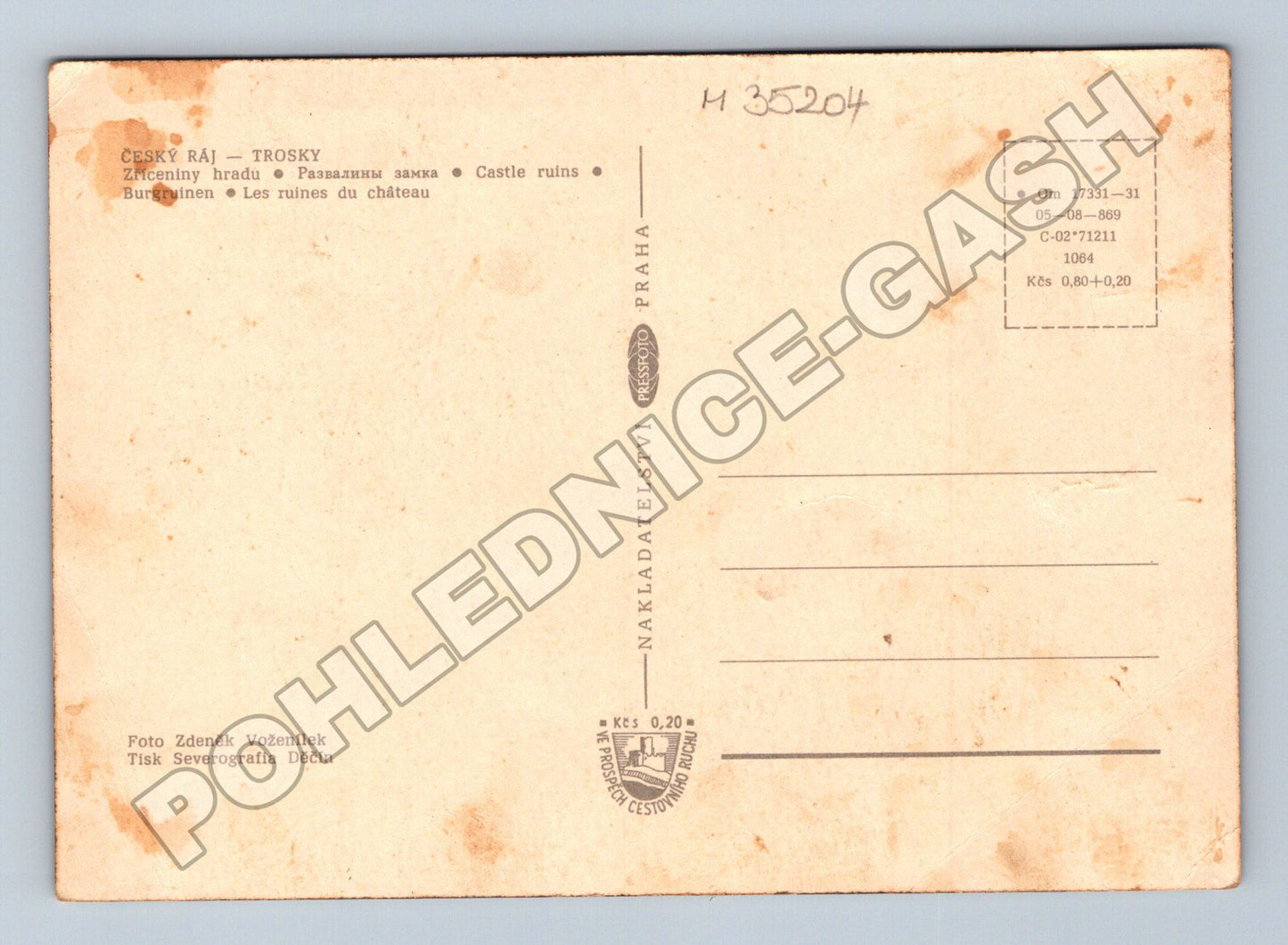 Pohlednice Český ráj Trosky zřícenina (M35204)