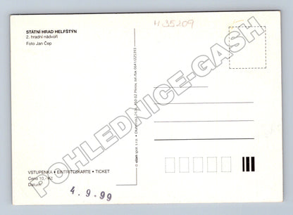 Pohlednice Hrad Helfštýn 2. nádvoří 1999 (M35209)