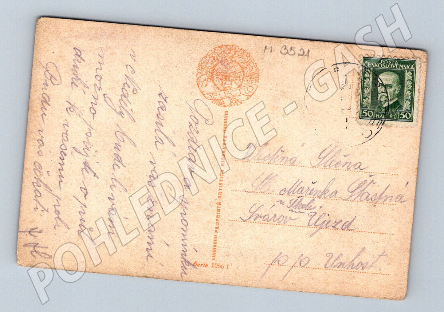 Pohlednice romantika polibek Československo (M3521)