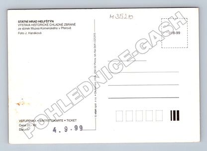 Pohlednice Helfštýn výstava chladných zbraní 1999 (M35210)