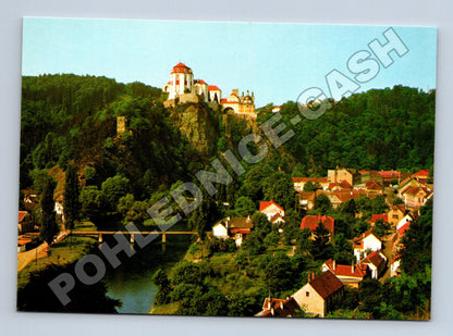 Pohlednice Vranov nad Dyjí zámek a údolí Dyje 1985 (M35215)
