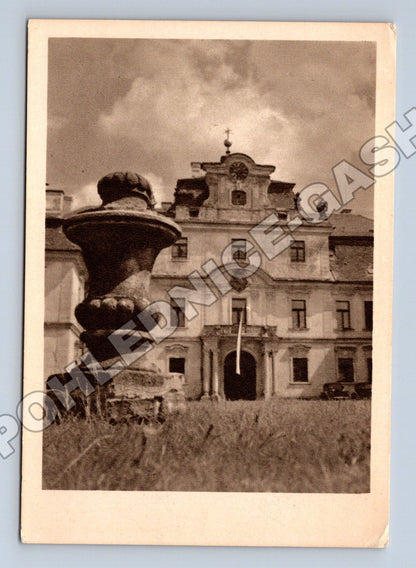 Pohlednice Jemniště Státní zámek průčelí 1952 (M35230)