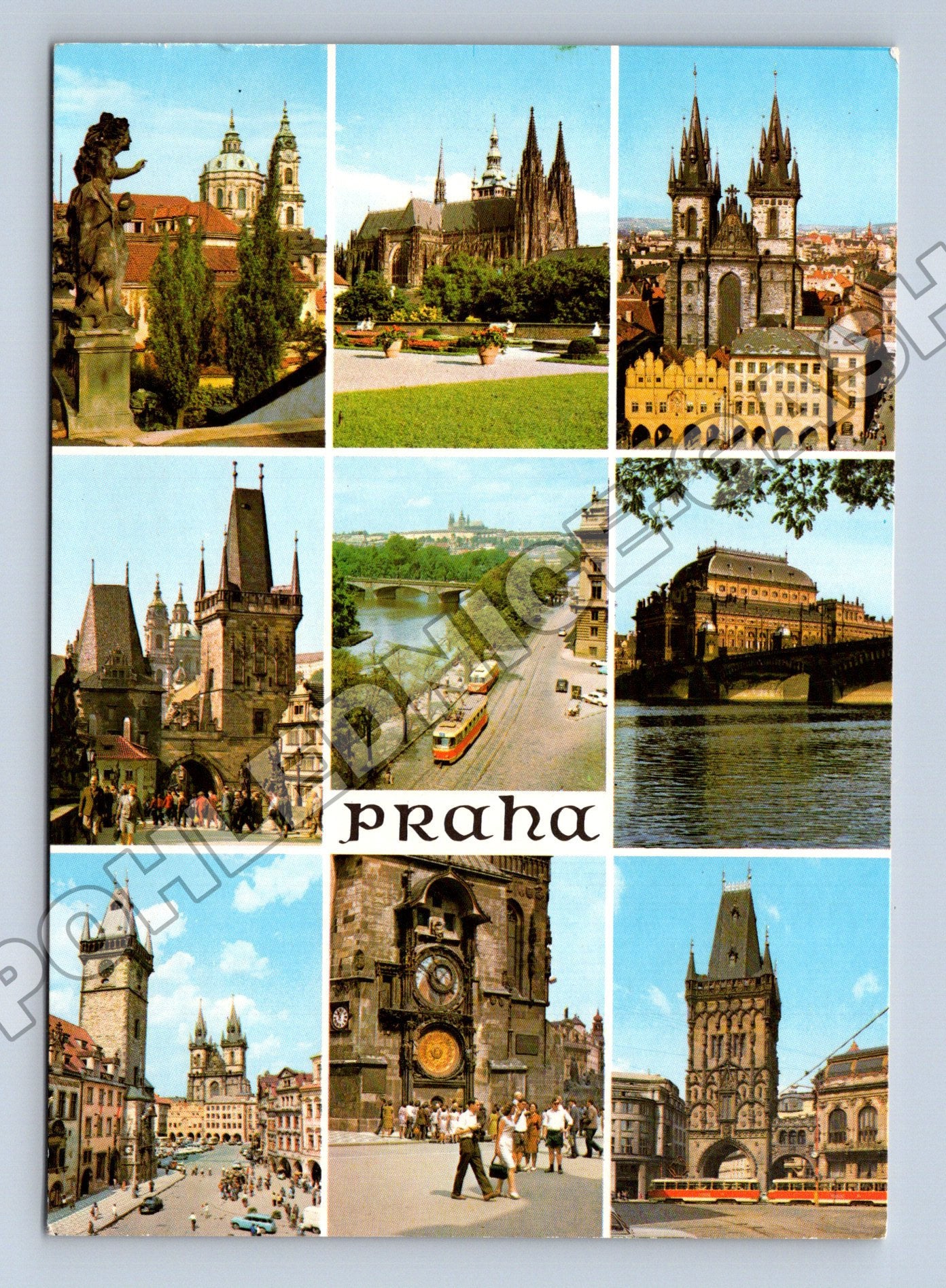 Pohlednice Praha koláž památek (M35234)