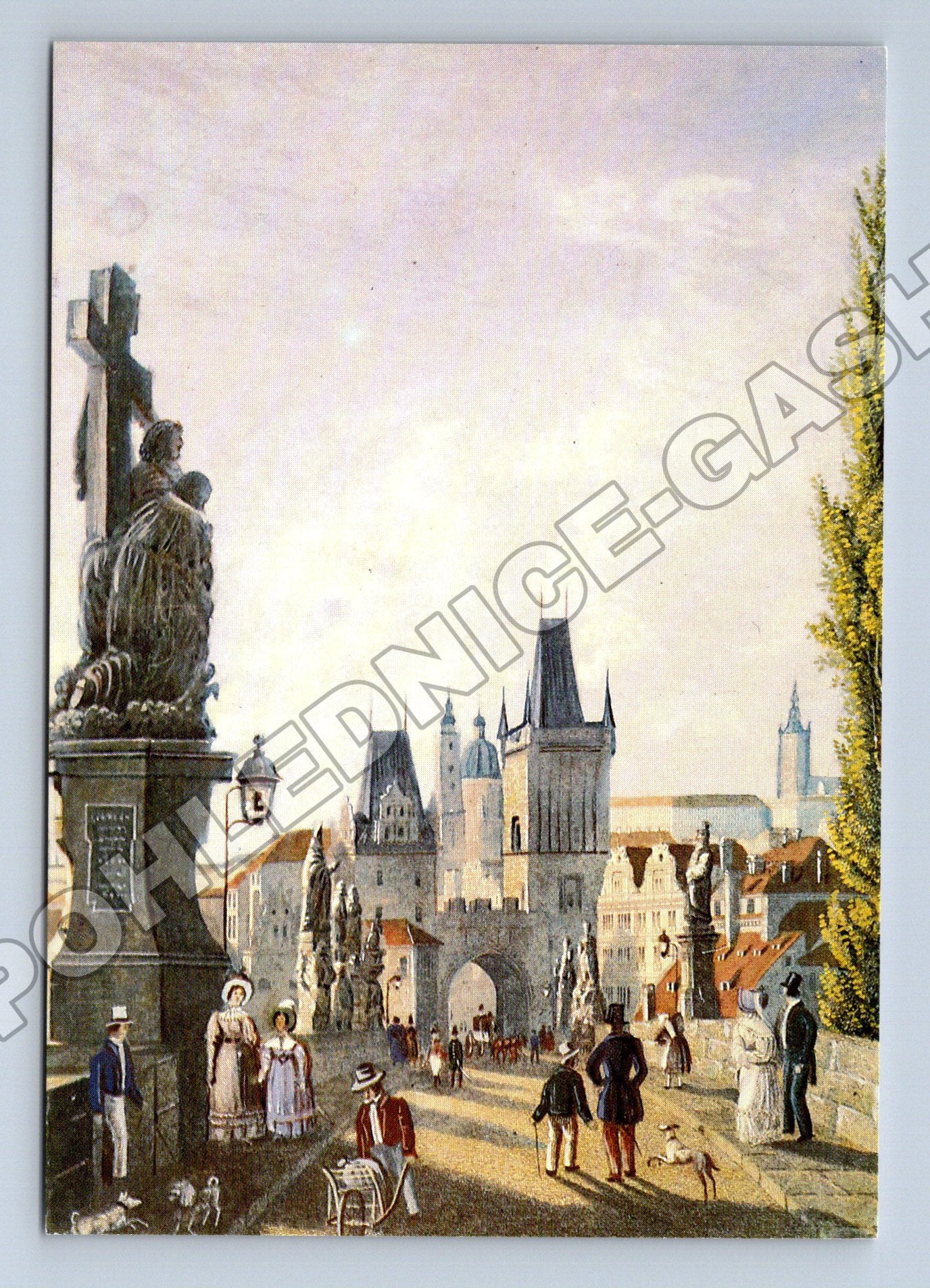 Pohlednice Praha Karlův most Vincenc Morstadt 1835 (M35246)