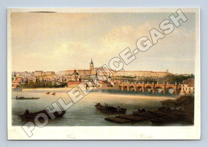 Pohlednice Praha Hradčany Malá Strana Karlův most 1863 (M35247)