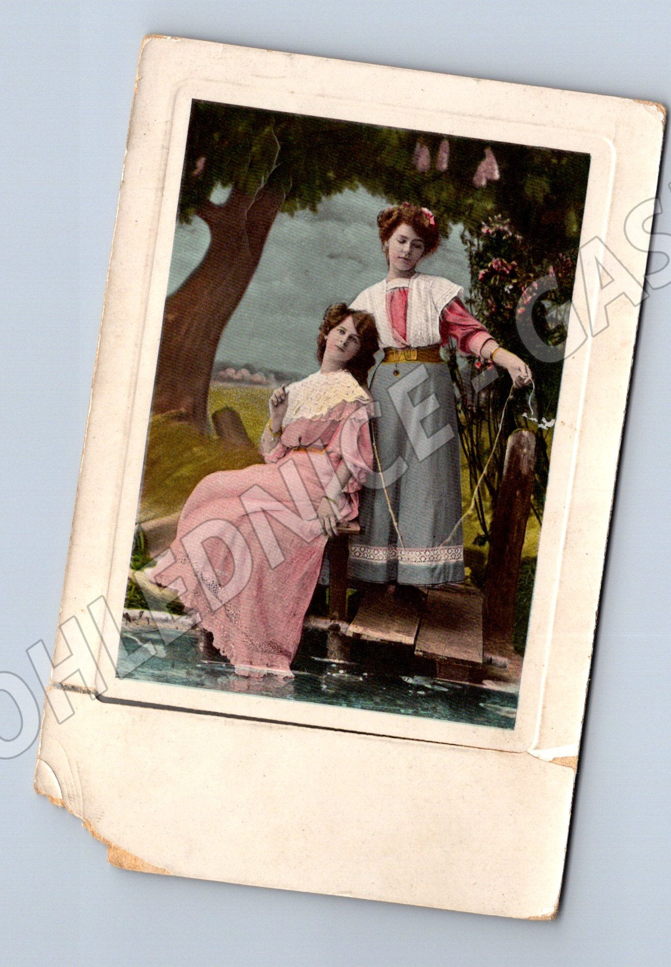 Pohlednice dvě dívky 1911 malý formát (M3525)