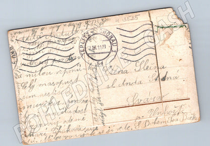 Pohlednice dvě dívky 1911 malý formát (M3525)