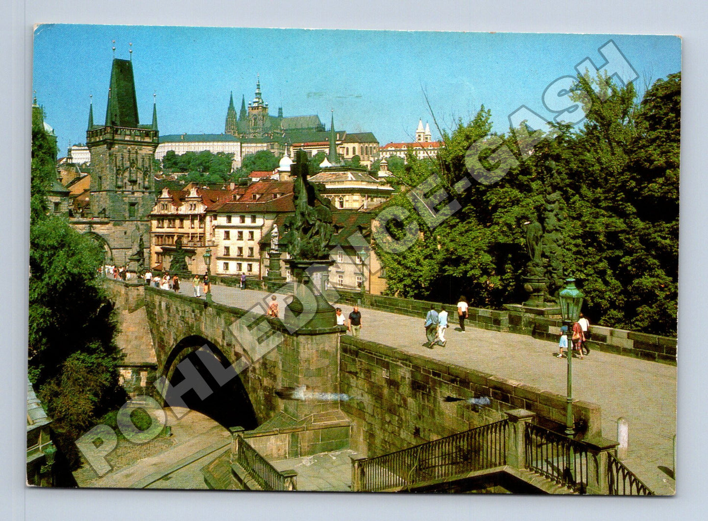 Pohlednice Praha Karlův most Hradčany 1989 (M35250)