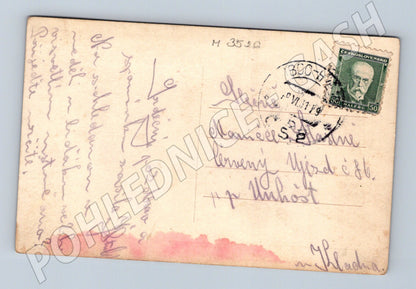 Pohlednice herečka s květinami ČSR 1931 (M3526)