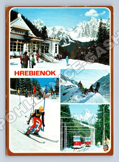 Pohlednice Slovensko Hrebienok Vysoké Tatry lyžování (M35265)
