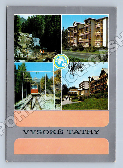 Pohlednice Slovensko Vysoké Tatry lanovka, hotely (M35276)