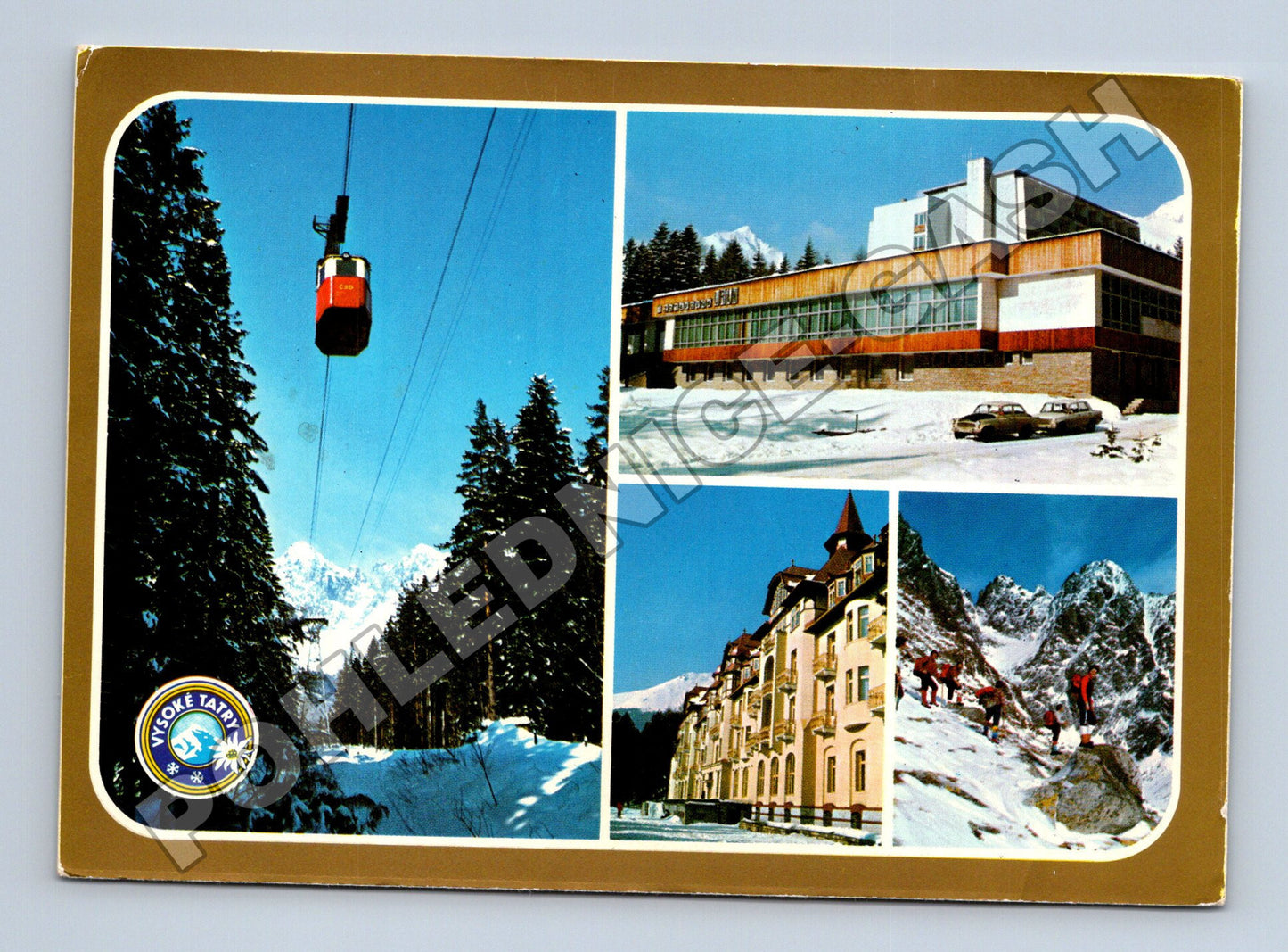 Pohlednice Slovensko Vysoké Tatry lanovka hotely 1974 (M35281)